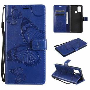 For OPPO Realme 7i / C17 3D Butterflies Embossing Pattern Horizontal Flip Leather Case with Holder & Card Slot & Wallet(Blue)