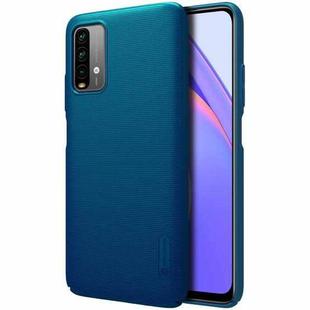 For Xiaomi Redmi Note 9 4G (CN Version) NILLKIN Frosted Concave-convex Texture PC Protective Case(Peacock Blue)