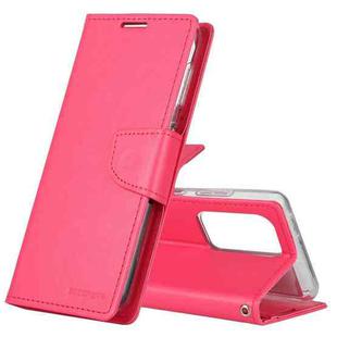 For Samsung Galaxy S21 Ultra 5G GOOSPERY Bravo Diary Crazy Horse Texture Horizontal Flip Leather Case With Bracket & Card Slot & Wallet(Rose Red)