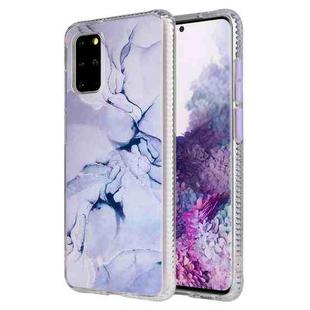 For Samsung Galaxy S20+ Coloured Glaze Marble TPU + PC Protective Case(White)
