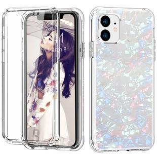 For iPhone 11 Shockproof PC+TPU Back Protective Case + Front PET Screen Protector(Colorful Shell Pattern)