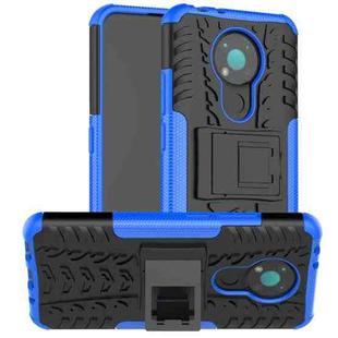 For Nokia 3.4 / 5.4 Tire Texture Shockproof TPU+PC Protective Case with Holder(Blue)