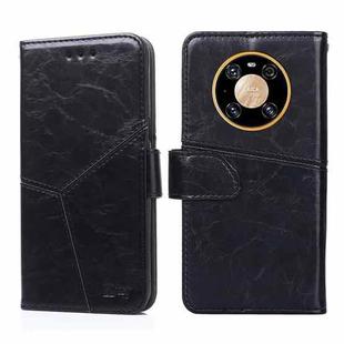 For Huawei Mate 40 Geometric Stitching Horizontal Flip TPU + PU Leather Case with Holder & Card Slots & Wallet(Black)