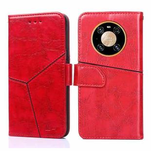 For Huawei Mate 40 Geometric Stitching Horizontal Flip TPU + PU Leather Case with Holder & Card Slots & Wallet(Red)