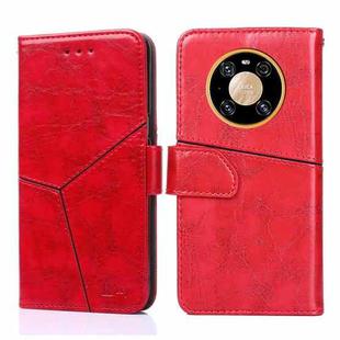 For Huawei Mate 40 Pro Geometric Stitching Horizontal Flip TPU + PU Leather Case with Holder & Card Slots & Wallet(Red)