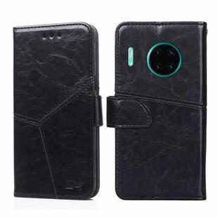 For Huawei Mate 30 Pro Geometric Stitching Horizontal Flip TPU + PU Leather Case with Holder & Card Slots & Wallet(Black)
