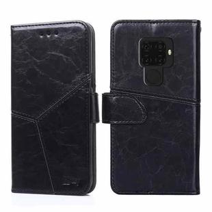 For Huawei Mate 30 Lite Geometric Stitching Horizontal Flip TPU + PU Leather Case with Holder & Card Slots & Wallet(Black)