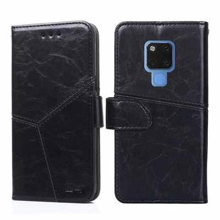For Huawei Mate 20 Geometric Stitching Horizontal Flip TPU + PU Leather Case with Holder & Card Slots & Wallet(Black)