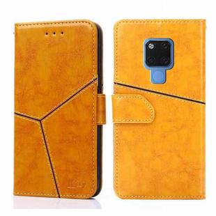 For Huawei Mate 20 Geometric Stitching Horizontal Flip TPU + PU Leather Case with Holder & Card Slots & Wallet(Yellow)