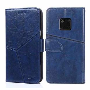 For Huawei Mate 20 Pro Geometric Stitching Horizontal Flip TPU + PU Leather Case with Holder & Card Slots & Wallet(Blue)