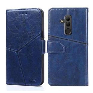 For Huawei Mate 20 lite Geometric Stitching Horizontal Flip TPU + PU Leather Case with Holder & Card Slots & Wallet(Blue)