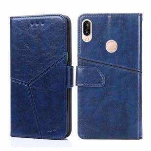 For Huawei P20 lite / nova 3e Geometric Stitching Horizontal Flip TPU + PU Leather Case with Holder & Card Slots & Wallet(Blue)