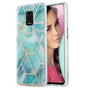 For Xiaomi Redmi Note 9S / 9 Pro / 9 Pro Max 3D Electroplating Marble Pattern TPU Protective Case(Blue)
