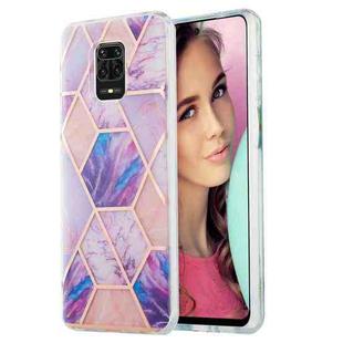 For Xiaomi Redmi Note 9S / 9 Pro / 9 Pro Max 3D Electroplating Marble Pattern TPU Protective Case(Light Purple)