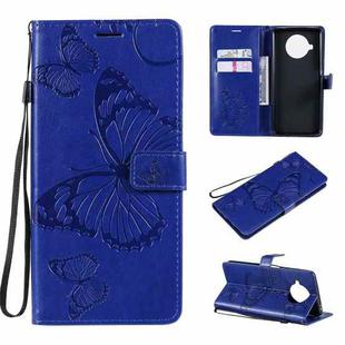 For Xiaomi Mi 10T Lite 3D Butterflies Embossing Pattern Horizontal Flip Leather Case with Holder & Card Slot & Wallet(Blue)