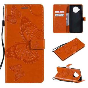 For Xiaomi Mi 10T Lite 3D Butterflies Embossing Pattern Horizontal Flip Leather Case with Holder & Card Slot & Wallet(Orange)