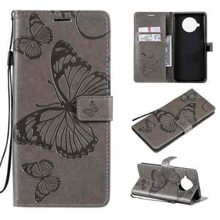 For Xiaomi Mi 10T Lite 3D Butterflies Embossing Pattern Horizontal Flip Leather Case with Holder & Card Slot & Wallet(Grey)