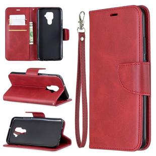 For Huawei Mate 30 Lite Retro Lambskin Texture Pure Color Horizontal Flip PU Leather Case with Holder & Card Slots & Wallet & Lanyard(Red)