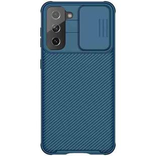 For Samsung Galaxy S21 5G NILLKIN Black Mirror Pro Series Camshield Full Coverage Dust-proof Scratch Resistant Phone Case(Blue)
