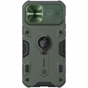 For iPhone 12 Pro Max NILLKIN Shockproof CamShield Armor Protective Case with Invisible Ring Holder(Green)