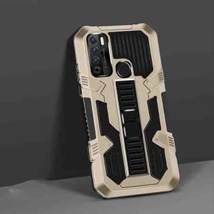 For Infinix Note7 Lite / Hot 9 Vanguard Warrior All Inclusive Double-color Shockproof TPU + PC Protective Case with Holder(Gold)