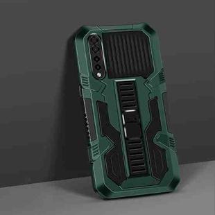 For LG Stylo 7 Vanguard Warrior All Inclusive Double-color Shockproof TPU + PC Protective Case with Holder(Graphite Green)