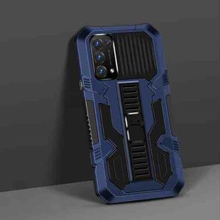 For OPPO Reno5 5G Vanguard Warrior All Inclusive Double-color Shockproof TPU + PC Protective Case with Holder(Blue)