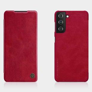 For Samsung Galaxy S21 Plus 5G NILLKIN QIN Series Crazy Horse Texture Horizontal Flip Leather Case with Card Slot(Red)