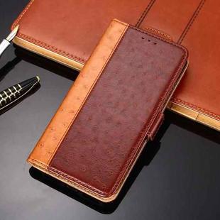 For iPhone 11 Pro Max Ostrich Texture PU + TPU Horizontal Flip Leather Case with Holder & Card Slots & Wallet (Brown)