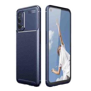 For OPPO A93 5G Carbon Fiber Texture Shockproof TPU Case(Blue)