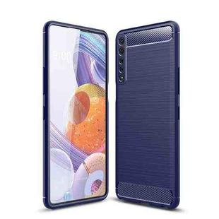 For LG Stylo 7 4G Brushed Texture Carbon Fiber TPU Case(Navy Blue)
