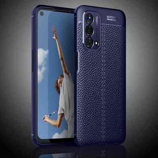 For OPPO A93 5G Litchi Texture Shockproof TPU Case(Navy Blue)