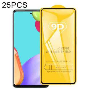 For Samsung Galaxy A52 5G / 4G 25pcs 9D Full Glue Full Screen Tempered Glass Film