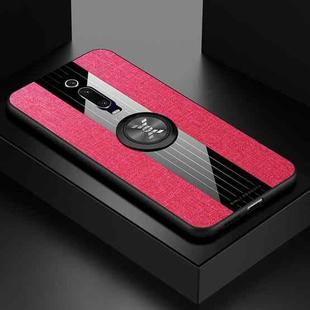 For Xiaomi Mi 9T / Redmi K20 XINLI Stitching Cloth Texture Shockproof TPU Protective Case with Ring Holder(Red)