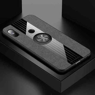 For Xiaomi Redmi Note 5 XINLI Stitching Cloth Texture Shockproof TPU Protective Case with Ring Holder(Gray)