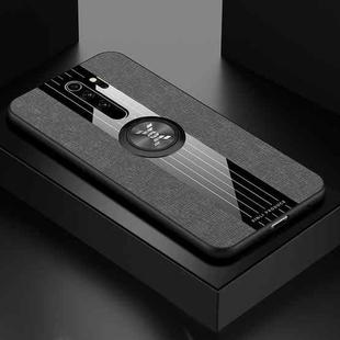 For Xiaomi Redmi Note 8 XINLI Stitching Cloth Texture Shockproof TPU Protective Case with Ring Holder(Gray)