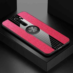 For Xiaomi Redmi Note 8 XINLI Stitching Cloth Texture Shockproof TPU Protective Case with Ring Holder(Red)