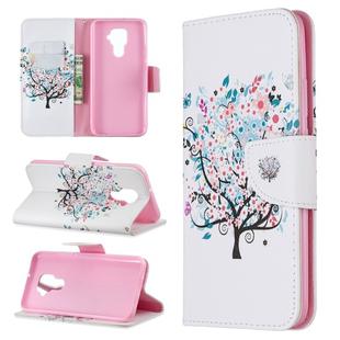 For Huawei Mate 30 Lite Colored Drawing Horizontal Flip Leather Case with Holder & Card Slots & Wallet(Sapling)