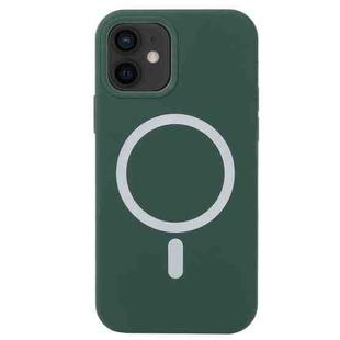 For iPhone 12 mini Nano Silicone Shockproof Magsafe Case (Deep Green)