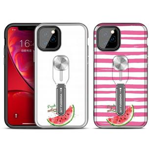 For iPhone 11 Pro Max Redden Series UV light Color Changing Protective Case with Ring Bracket(Watermelon)