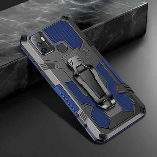 For OPPO A53 2020 / A32 Machine Armor Warrior Shockproof PC + TPU Protective Case(Royal Blue)