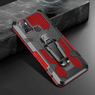 For OPPO A53 2020 / A32 Machine Armor Warrior Shockproof PC + TPU Protective Case(Red)