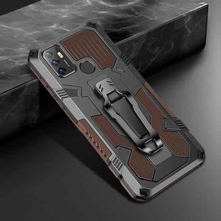 For OPPO A53 2020 / A32 Machine Armor Warrior Shockproof PC + TPU Protective Case(Coffee)