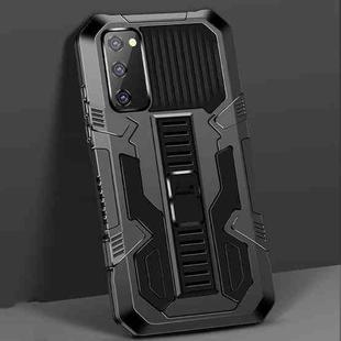 For Samsung Galaxy S20 Vanguard Warrior All Inclusive Double-color Shockproof TPU + PC Protective Case with Holder(Black)