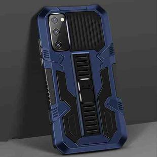 For Samsung Galaxy A71 5G Vanguard Warrior All Inclusive Double-color Shockproof TPU + PC Protective Case with Holder(Blue)