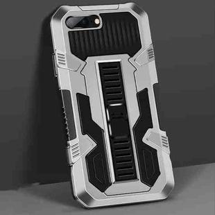 Vanguard Warrior All Inclusive Double-color Shockproof TPU + PC Protective Case with Holder For iPhone 6s Plus / 6 Plus(Silver White)