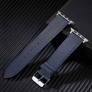 Rock Leather Watch Band For Apple Watch Series 7 45mm / 6 & SE & 5 & 4 44mm / 3 & 2 & 1 42mm(Blue)