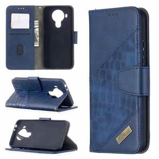 For Nokia 5.4 Matching Color Crocodile Texture Horizontal Flip PU Leather Case with Wallet & Holder & Card Slots(Blue)