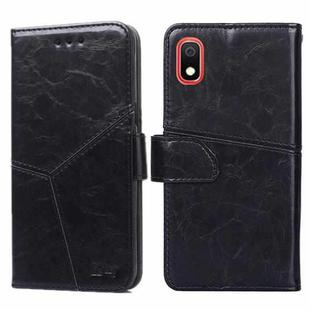 For Samsung Galaxy A10e Geometric Stitching Horizontal Flip TPU + PU Leather Case with Holder & Card Slots & Wallet(Black)