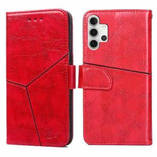 For Samsung Galaxy A32 5G Geometric Stitching Horizontal Flip TPU + PU Leather Case with Holder & Card Slots & Wallet(Red)